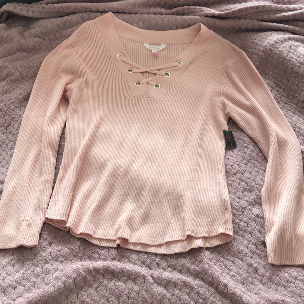 Pink Blouse with crossed top